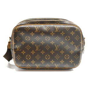 Louis Vuitton Coated Bag Brown Canvas Reporter Shoulder Monogram Tan Beige